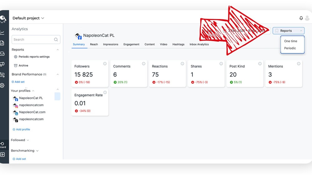 Generate reports directly in analytics module update